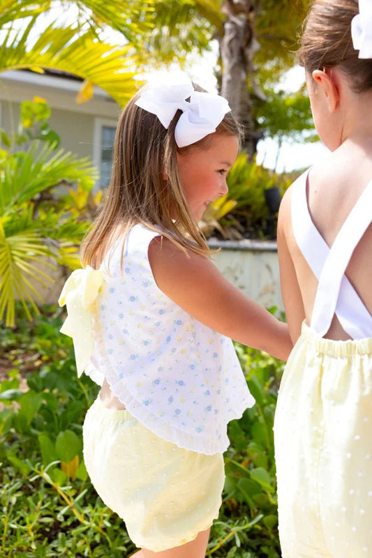 The Beaufort Bonnet Company Susy Swing Top Set - Dunwoody Daisy with York Yellow Dallas Dot - Sunny Meadow Boutique