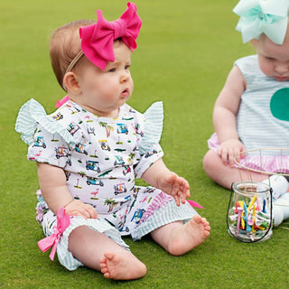 The Palms Girls Golf Romper - Sunny Meadow Boutique