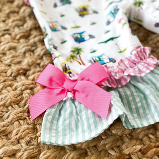 The Palms Girls Golf Romper - Sunny Meadow Boutique