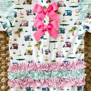 The Palms Girls Golf Romper - Sunny Meadow Boutique