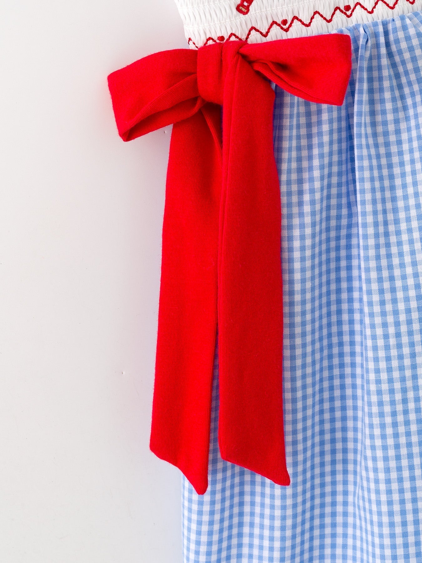 Toddler Girls Baseball Smocked Dress – Blue Plaid Summer Outfit - Sunny Meadow Boutique