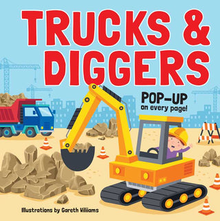 Trucks & Diggers: Pop - Up Book by - Sunny Meadow Boutique