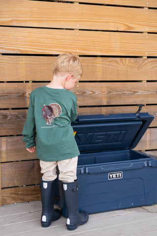 Turkey Boys Graphic Tee LS Green - Sunny Meadow Boutique