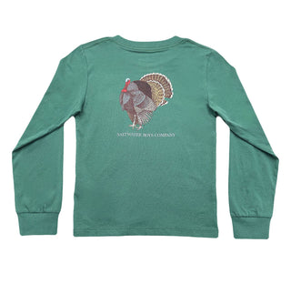 Turkey Boys Graphic Tee LS Green - Sunny Meadow Boutique