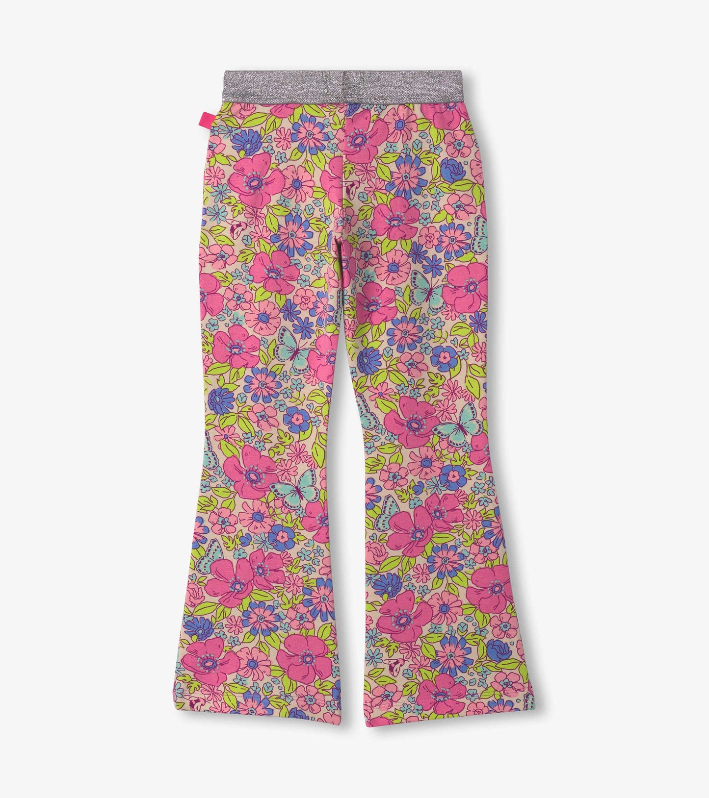 Girls Groovy Flowers Stretch Bell Bottoms