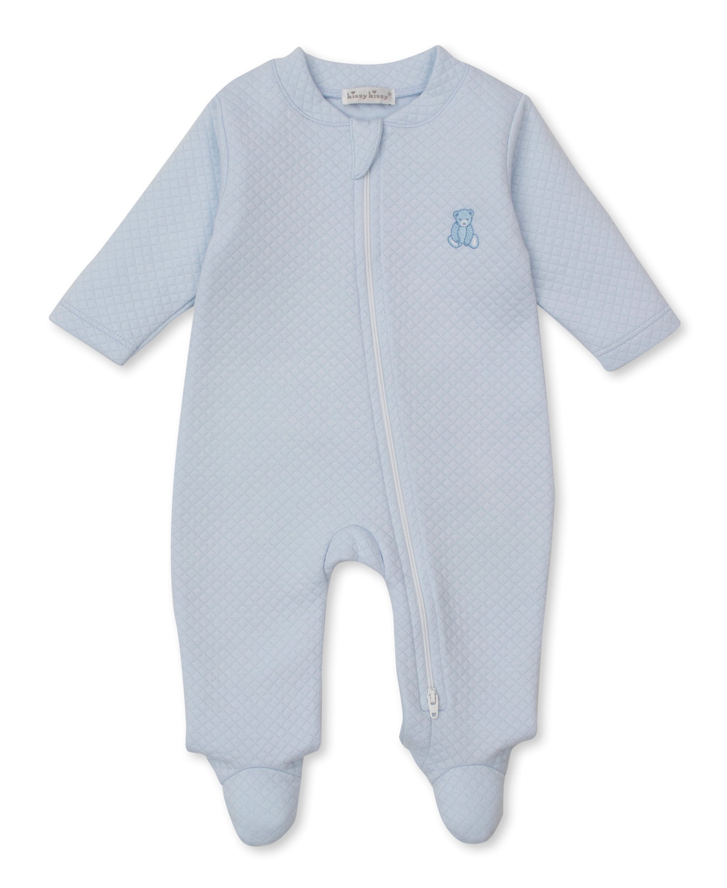 Teddy Bear Time Jacquard Zip Footie