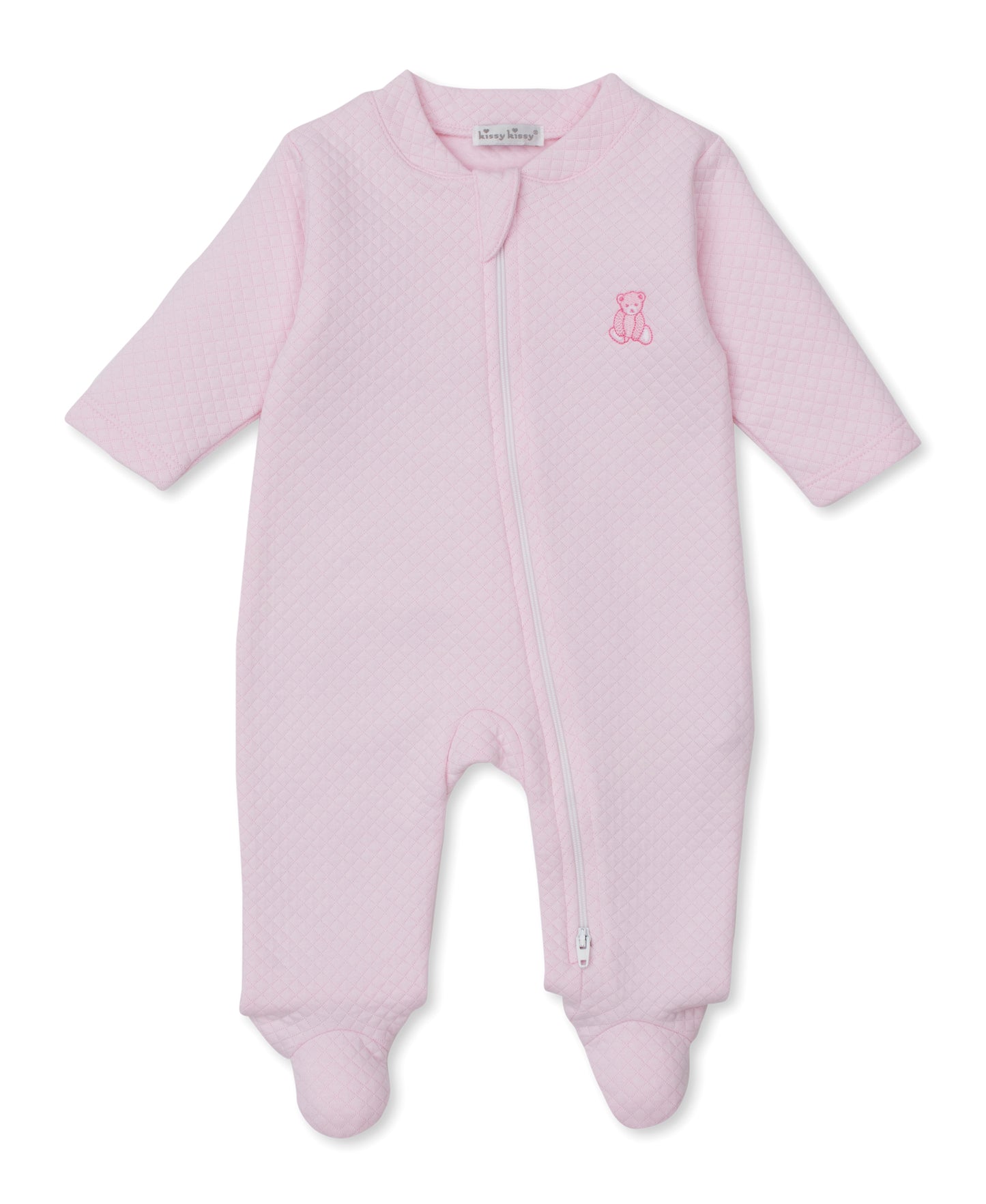 Teddy Bear Time Jacquard Zip Footie