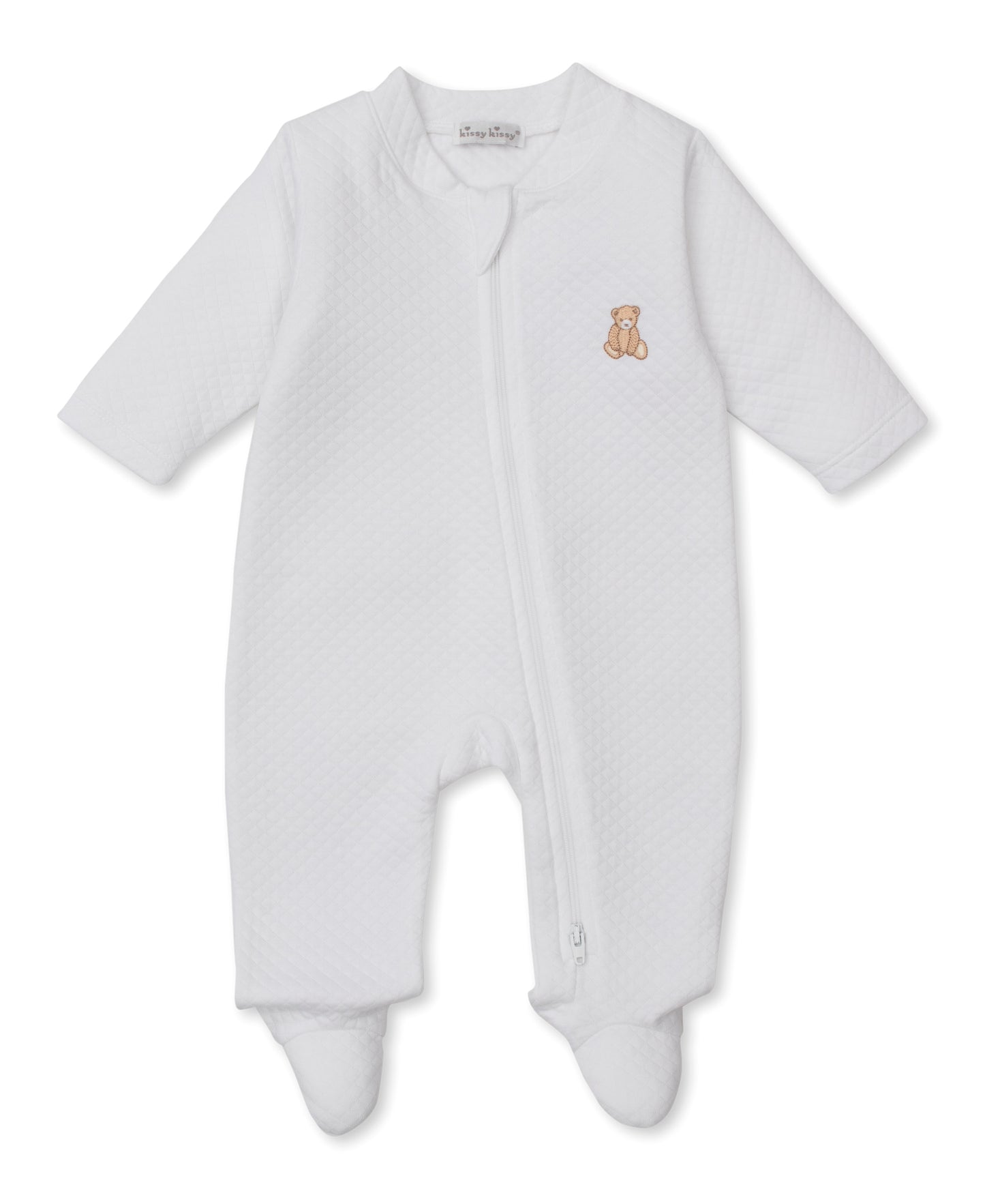 Teddy Bear Time Jacquard Zip Footie