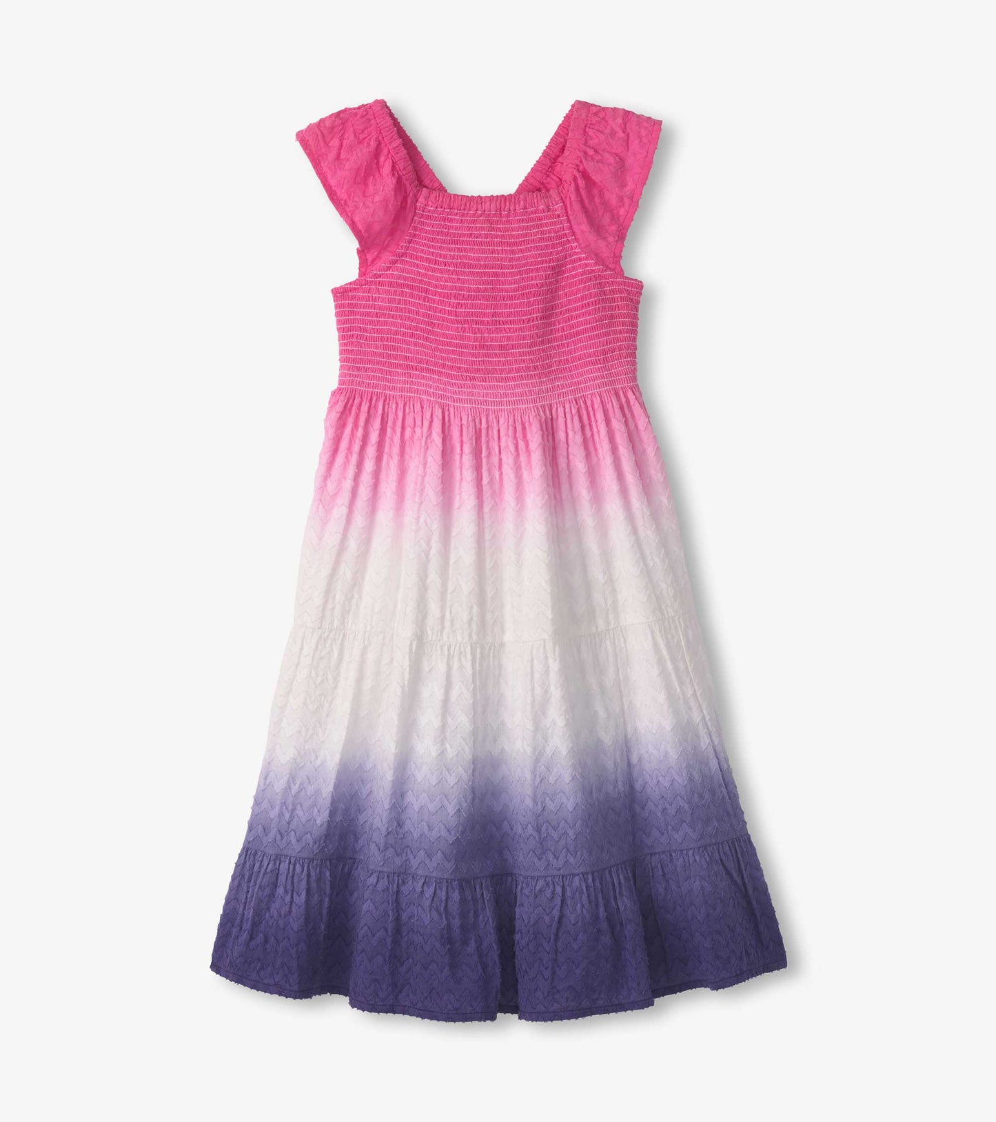 Purple Dip Dye Smocked Dress