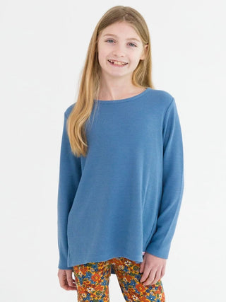 Waffle Knit Long Sleeve Bow Back Top - Sunny Meadow Boutique