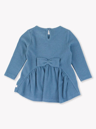 Waffle Knit Long Sleeve Bow Back Top - Sunny Meadow Boutique