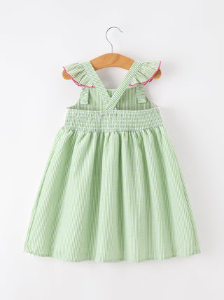 Western Boots Cactus Girls Dress Stripe - Sunny Meadow Boutique