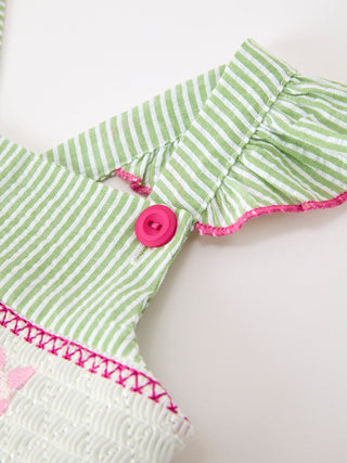 Western Boots Cactus Girls Dress Stripe - Sunny Meadow Boutique