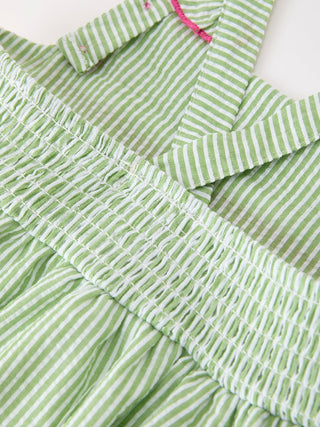 Western Boots Cactus Girls Dress Stripe - Sunny Meadow Boutique