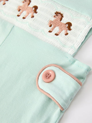 Western Horse Embroidery Boys Jonjon Sleeveless Romper - Sunny Meadow Boutique