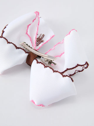 Western Horse Embroidery Ruffle Edge Girls Hairpin 4 Inch - Sunny Meadow Boutique
