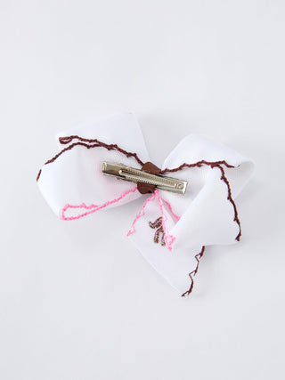 Western Horse Embroidery Ruffle Edge Girls Hairpin 4 Inch - Sunny Meadow Boutique
