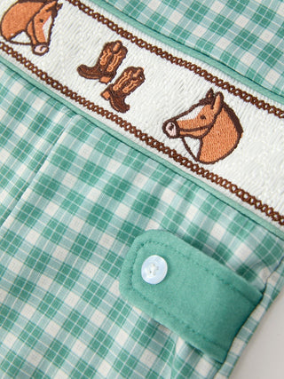 Western Plaid Horse Boy JonJon - Sunny Meadow Boutique