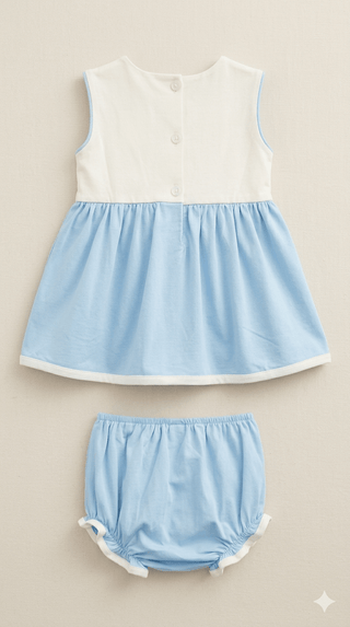 Whimsy Bay Girls Ric Rac & Stars Bloomer Set - Sunny Meadow Boutique