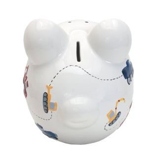 White Construction Large Piggy Bank - Sunny Meadow Boutique