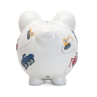 White Construction Large Piggy Bank - Sunny Meadow Boutique