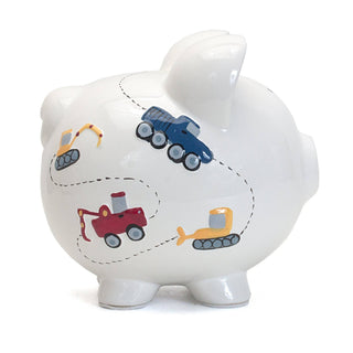 White Construction Large Piggy Bank - Sunny Meadow Boutique