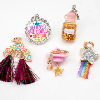 Wishes Bottle Charm, Glass - Sunny Meadow Boutique