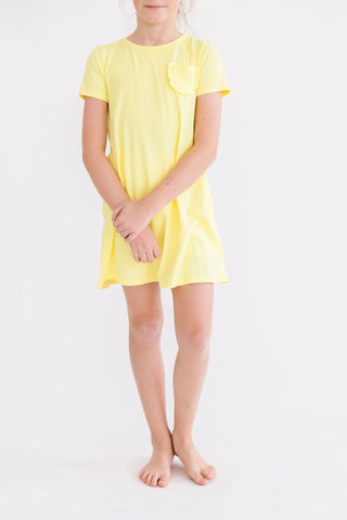Yellow T-Shirt Dress - Sunny Meadow Boutique