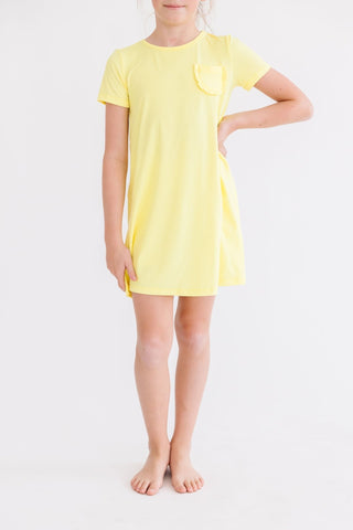 Yellow T-Shirt Dress - Sunny Meadow Boutique